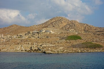 Exploring the ruins of the Greek island of Delos