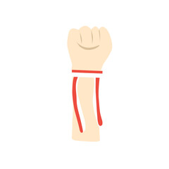 Indonesian flag in hand illustration
