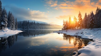 Winter snow scenery