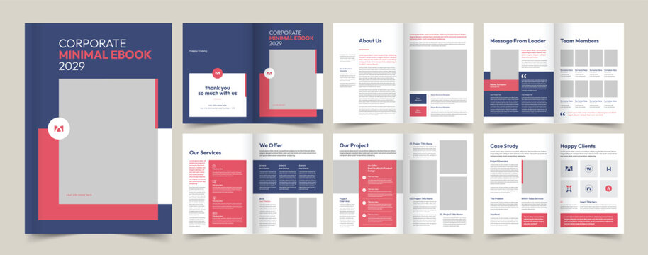 Fashion eBook Template Layout, Modern eBook Brochure, Print Template