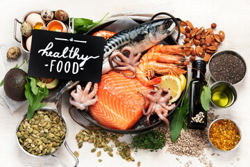 Food selection rich in omega 3.
