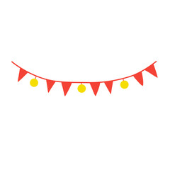 Vector illustration of the country flag of Indonesia