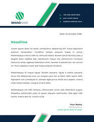 Obraz premium Professional company business and corporate letterhead design