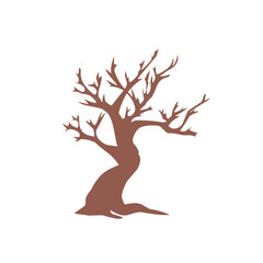 Bare trees Vector illustration outline