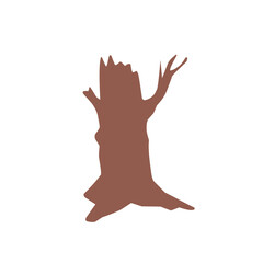 Bare trees Vector illustration outline