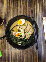 Japanese ramen with chashu and egg