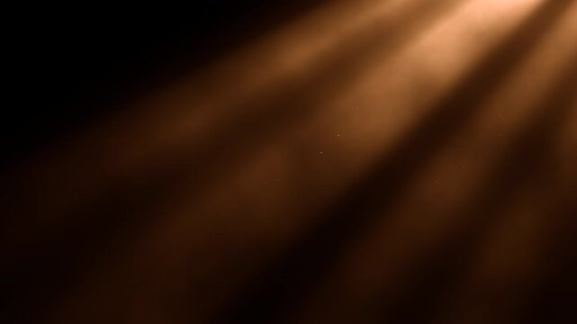 God Rays With Magic Particles Orange Color