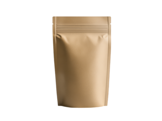 Brown Stand Up Pouch Packaging Mockup Isolated on Pattern Background