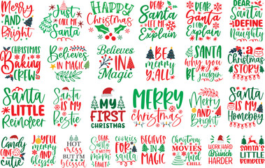 Cute Funny Christmas SVG Designs Bundle