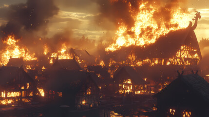 Fototapeta premium fire in the fireplace