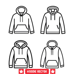 Fashion Forward Hoodie Set  Versatile Silhouettes for Creative Projects