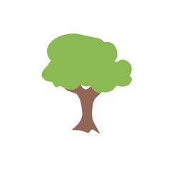 simple flat style tree design