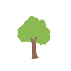 simple flat style tree design