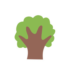 simple flat style tree design