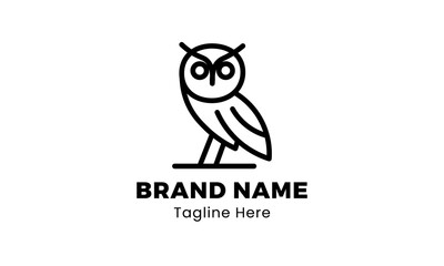 Minimalist Owl Logo - Logo Vector