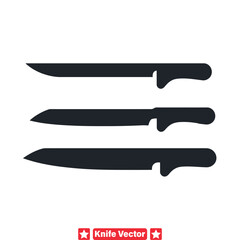 Sharp and Dynamic  Knife Vector Silhouettes for Inspired Creations