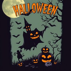 halloween background with pumpkin