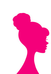 Elegant pink silhouette of a woman, capturing grace and style, perfect for fashion, beauty, and lifestyle content.