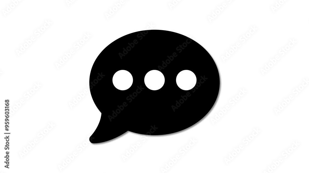 Poster message chatting icon. simple representation of a conversation bubble symbol.