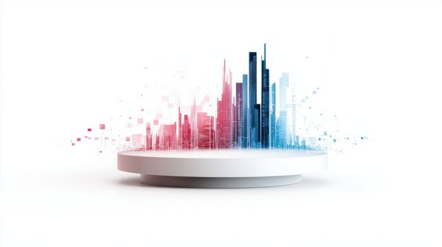 Market Ticker Displaying Business Data Elements on Clean White Background