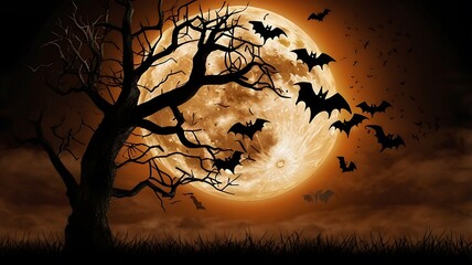 halloween background with pumpkin