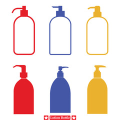 Streamlined Lotion Bottle Silhouettes   Versatile Vector Elements