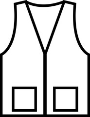 Bulletproof Vest Icon, Flat Graphic Design template elements, Reflective vest icons, Mandatory action sign, isolated on transparent background, used for mobile app, web site and ui.