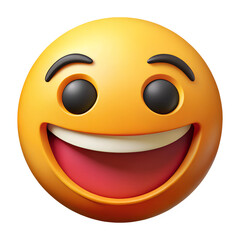 Fototapeta premium emoji icon with a smiling face