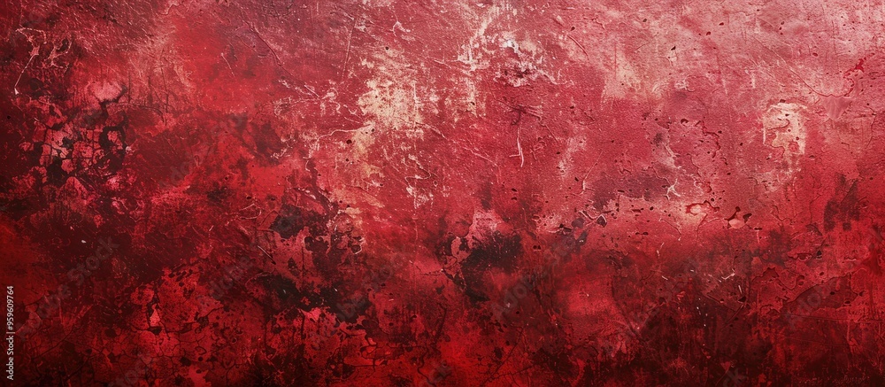 Poster grungy backdrop in stained red color. copy space image. place for adding text and design