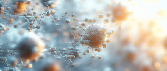 Close-up of Cellular Networks in Scientific Research