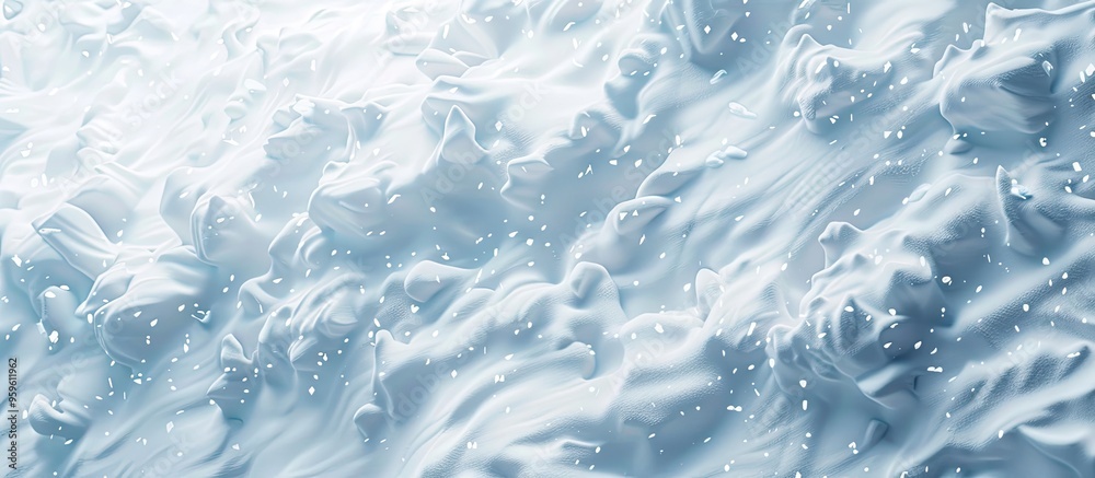 Wall mural clean winter snow background for design template clipart. copy space image. place for adding text an