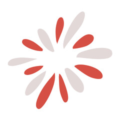 Vector firework sign isolated