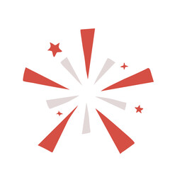Vector firework sign isolated