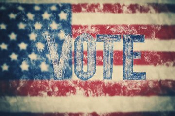 Vote Against USA Flag Background
