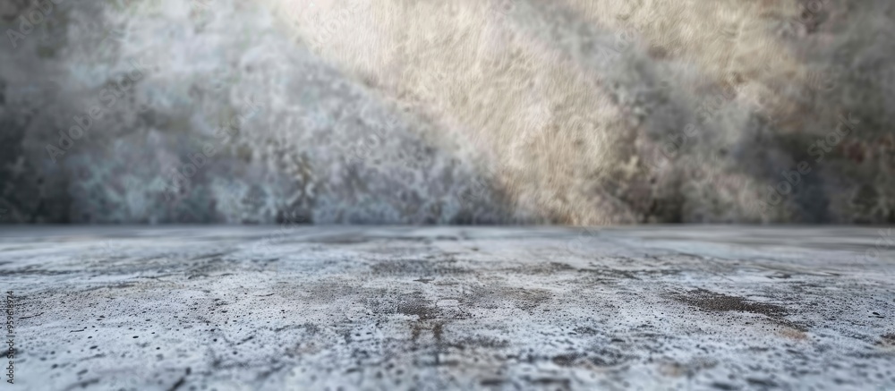 Sticker Concrete texture backdrop Vacant gray concrete or cement wall background with a blurred backdrop featuring copyspace Selective focus