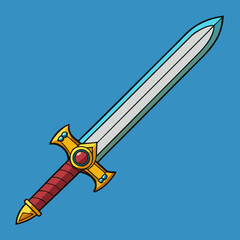 vector illustration of sword