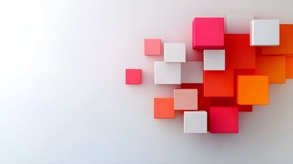 Abstract colorful shape, 3d render