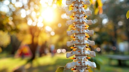 Fototapeta premium Intricate visual of spine anatomy importance of vertebral alignment for optimal spinal health