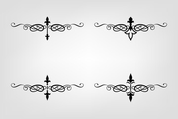 Classic Vintage Baroque Victorian Ornament Frames Separator Elements Classic Wedding Invitation