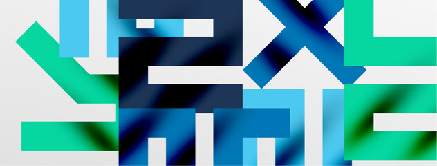 Colorful squares, lines minimal abstract background. Vector Illustration For Wallpaper, Banner, Background, Card, Book Illustration, landing page