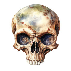 Obraz premium Skull Isolated on a Transparent Background