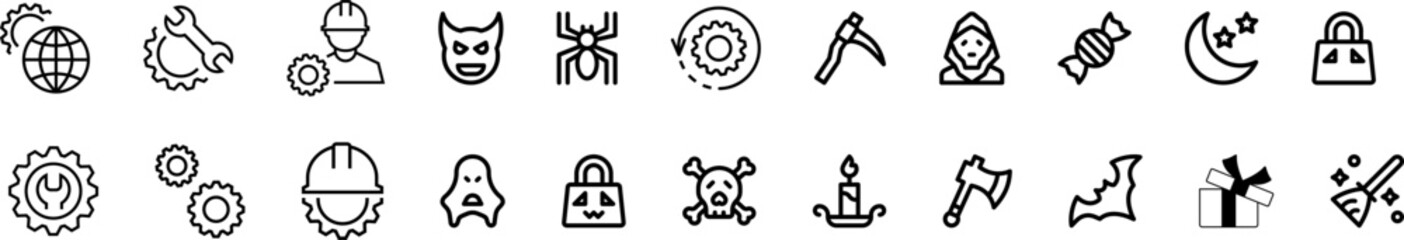 Halloween and setting icons.eps