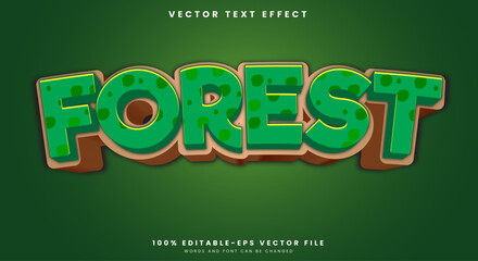 Forest 3d editable text effect Template