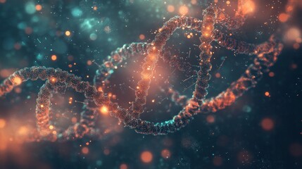 A futuristic representation of an IoT network, with smart devices connected by digital lines and glowing data nodes