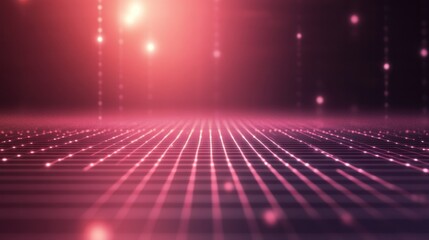 A high-tech presentation background with a digital grid pattern and glowing elements designed for a modern tech look