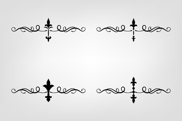 Classic Vintage Baroque Victorian Ornament Frames Separator Elements Classic Wedding Invitation