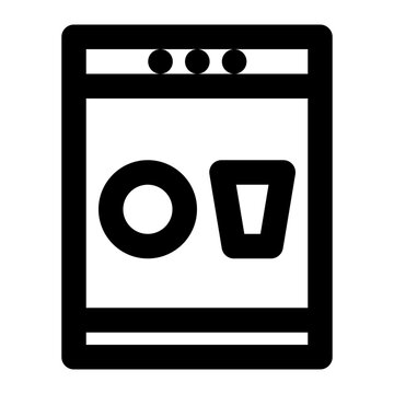 recommend clip art: dishwasher, machine, appliance, washing, electronic outline icon
