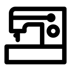 sewing, machine, tailor, sew, electronic outline icon