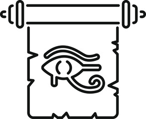Ancient papyrus scroll depicting the eye of horus, a powerful symbol of protection and good health in ancient egyptian mythology