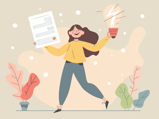 diverse of professionals brainstorming ideas, flat vector illustration